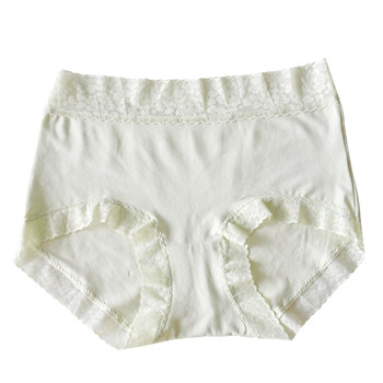 Super soft and waxy ZOMOLV fish silk collagen underwear cotton high waist seamless lace briefs sexy for women