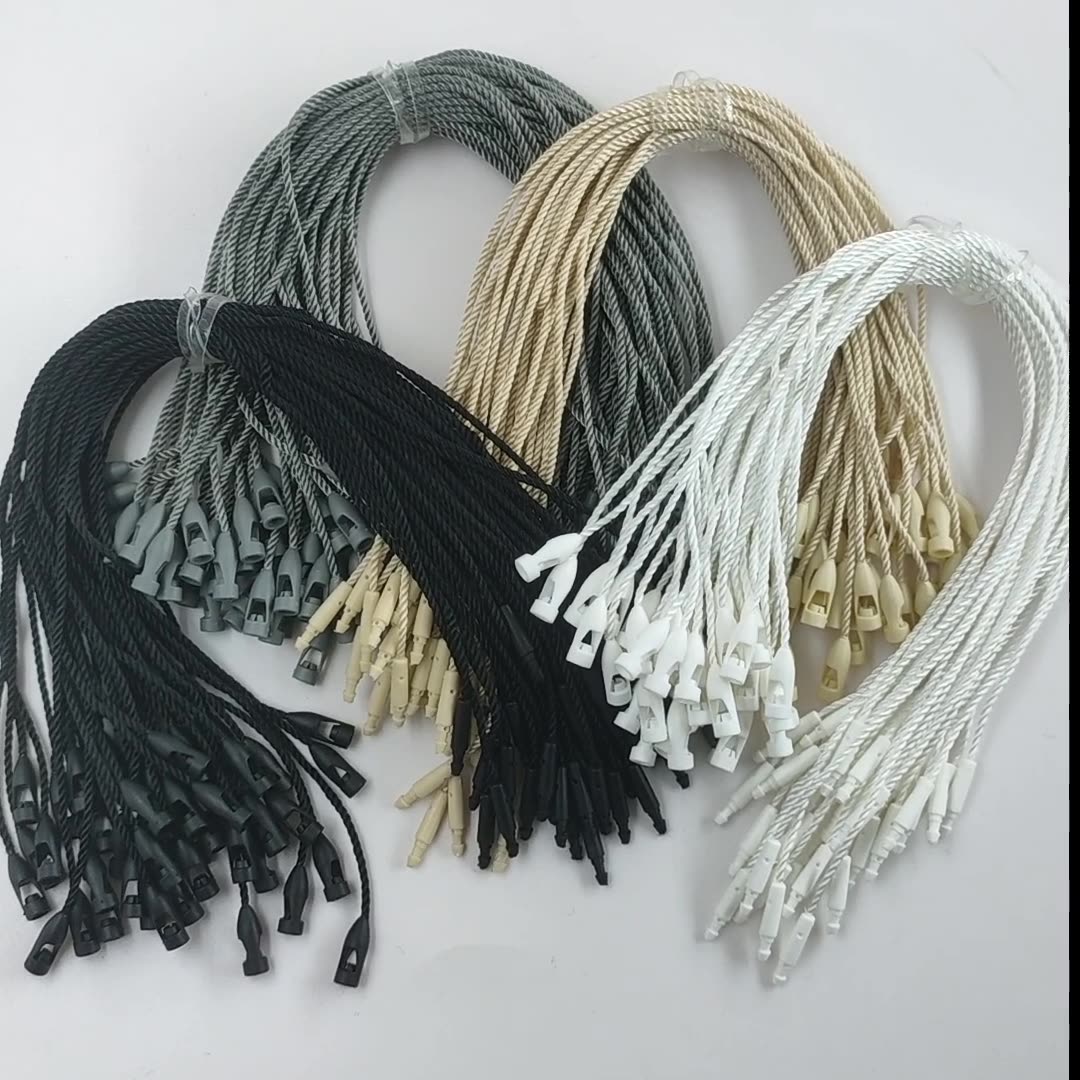 圆柱飞机头吊牌绳 服装挂绳 衣服挂牌绳 一次性吊粒来样加工定制