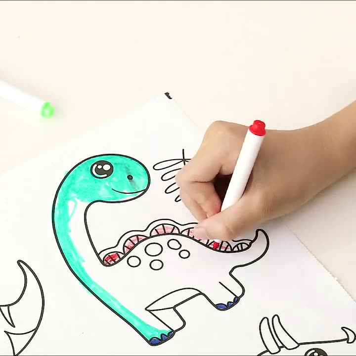 涂鸦画卷跨境专供涂鸦画卷儿童填色绘画纸长画卷宝宝画布可贴墙画