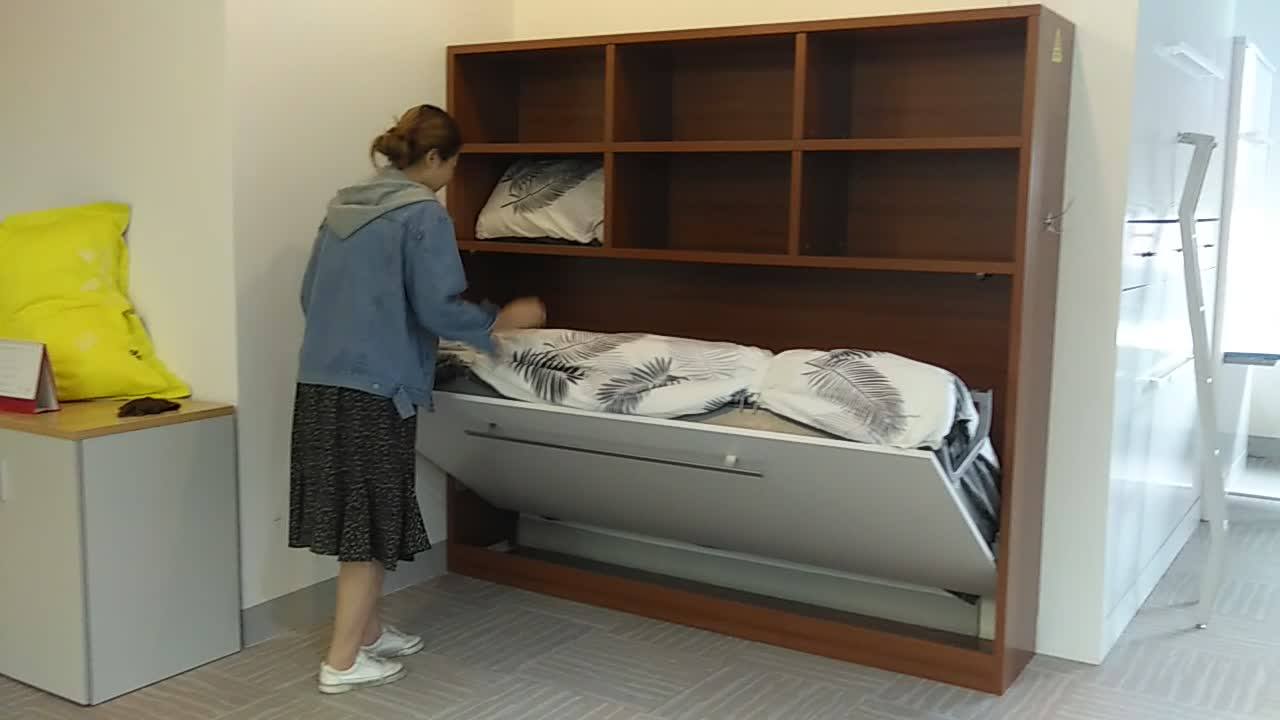 horizontal modern hidden automatic space murphy bed wall bed