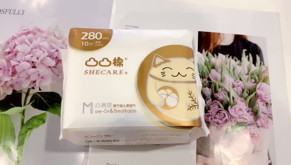 【凸表层更透气】舒莱卫生巾凸凸棉夜用10片280mmb3810 拍36包/箱