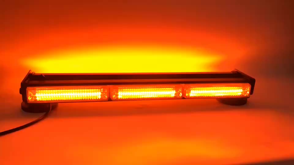 45cm3节双排面汽车爆闪灯cob汽车中网led车灯工程车警示吸顶杠灯