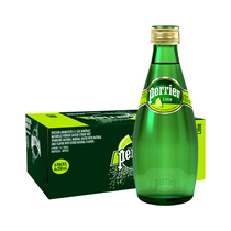 French imported Paris water lime flavored glass bottle 330ML * 24 bottles of bubble natural pure water mineral water