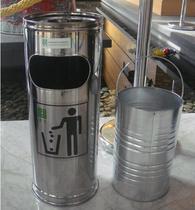 Stainless steel trash cans cylinder ashtray lobby lobby hospital hotels with inner barrel