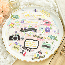 Judy hand-laid pre-cut Post paper free cutting hipster with adhesive hand account material bronzing