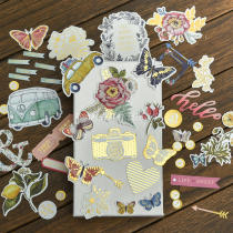 Judy hand-paved Handbook decoration bronzing material 50 pre-CUT DIE CUT without backing glue