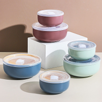 ezicok fresh Bowl ceramic bowl ceramic bowl soup noodle bowl sealed instant noodle bowl home rice bowl cute bowl lunch Bowl bowl big bowl