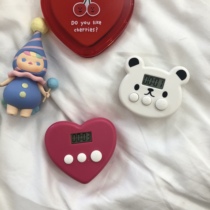 Korea ins Red Love and White Bear timer learning test baking countdown clock clock