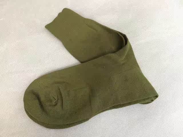 90年代老货 正品尼龙军袜 草绿锦纶丝袜 老式尼龙袜_7折现价7元
