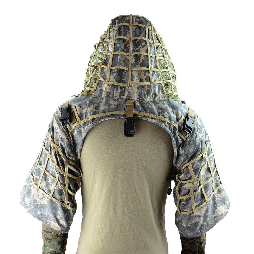 格子布军迷战术吉利服狙击手吃鸡伪装服耐磨透气运动型伪装衣打猎