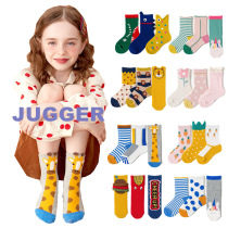 Childrens socks 3 pairs of cute cartoon small flowers flower tide socks cotton boys and girls socks