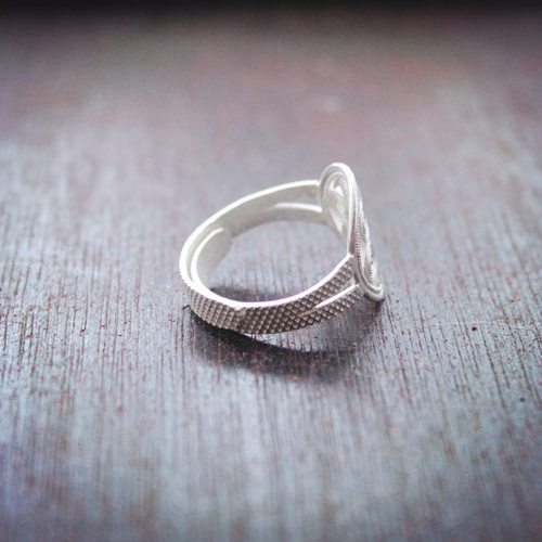 笃挚小灵心 990纯银手工戒指 特惠包邮