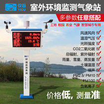 Integrated Automatic Weather Station Campus Meteorology Agricultural Greenhouse Meteorological Station Outdoor Environment Monitoring Station with LED Screen