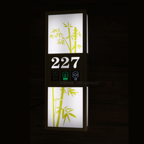 Hotel stainless steel electronic door number Hotel hotel door display luminous door number Chinese hotel door display touch doorbell