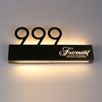 Hotel drawing stainless steel luminaire door Room LED room number smart electronic door customization