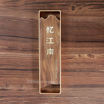 High-grade solid wood door number custom brass word black walnut bed and breakfast hotel studio household shop door number