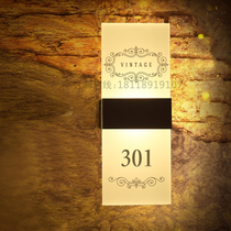 High-end club KTV hotel hotel sign Acrylic LED luminous door number with light jf fashion box digital