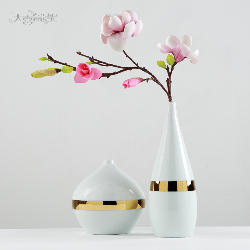 Nordic light and decoration ceramics floret bottle furnishing articles sitting room TV cabinet dry flower arranging flowers zen flower implement I and contracted porcelain