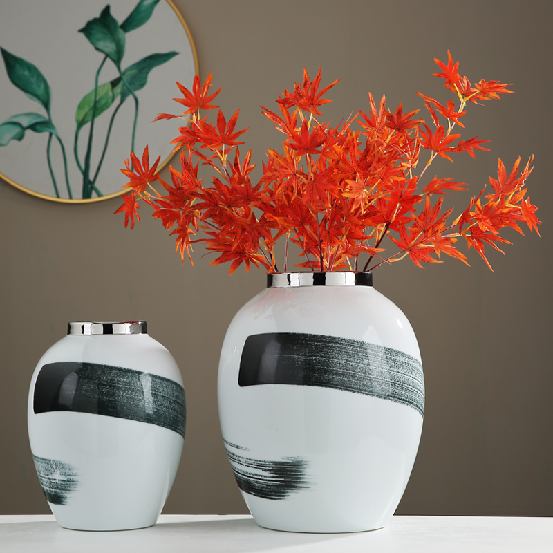 New Chinese style is I sitting room porch light and decoration ceramics vase contracted home furnishing articles set dry flower arranging flowers adornment