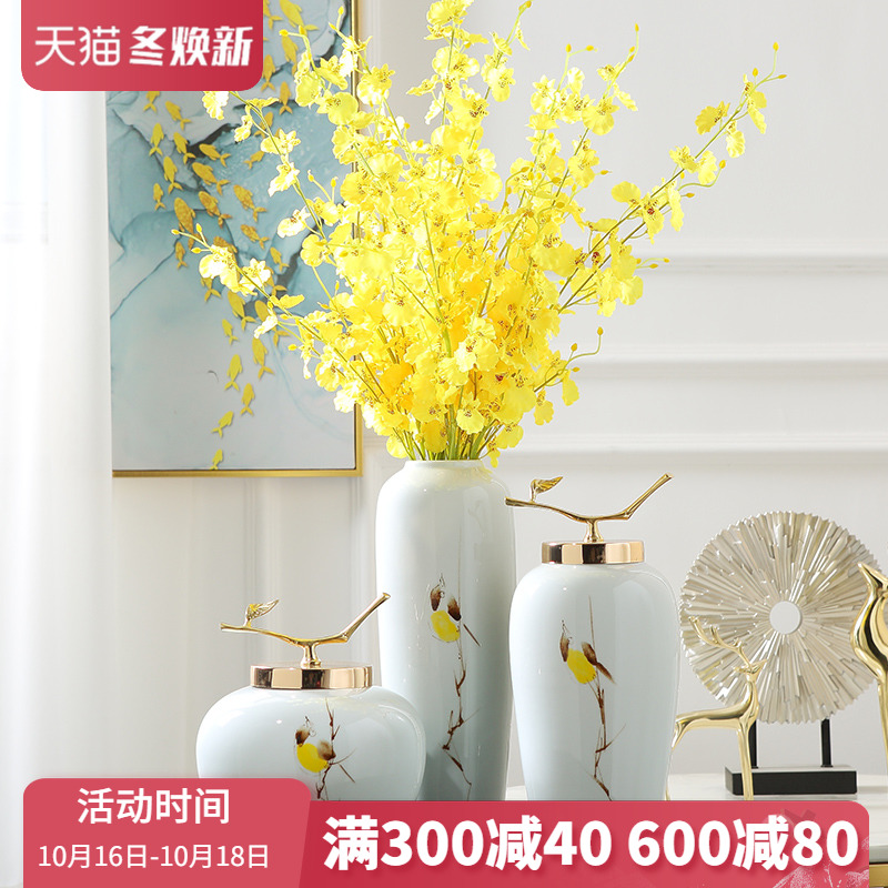 Jingdezhen modern new Chinese style ceramic vase furnishing articles sitting room porch ark, TV ark, decoration home decoration