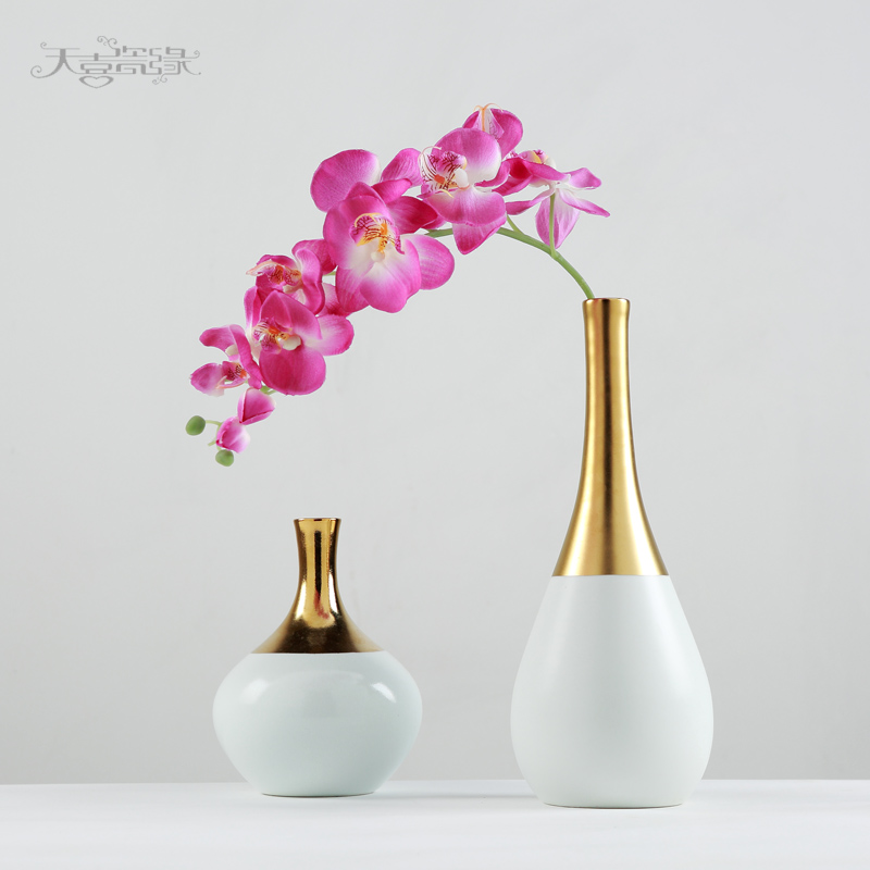 Modern Nordic light much TV cabinet ceramic vase furnishing articles, the sitting room porch table simulation flower arranging dried flower decorations