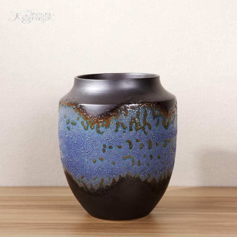 Jingdezhen ceramic vase planting of new Chinese style three - piece suit I sitting room ground adornment TV ark, furnishing articles