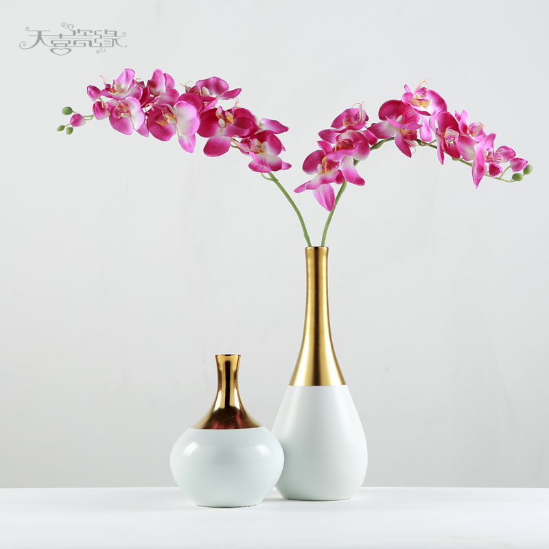 Modern Nordic light much TV cabinet ceramic vase furnishing articles, the sitting room porch table simulation flower arranging dried flower decorations