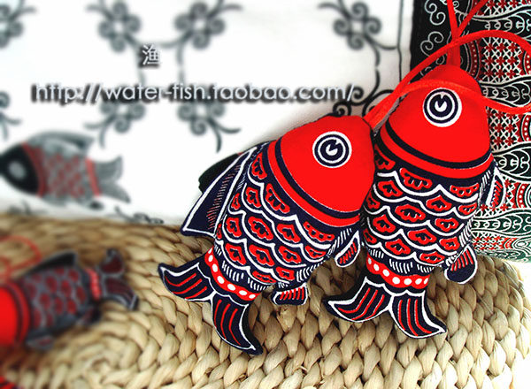 多规格特价 家居布艺鱼挂件 彩鱼鲤鱼 布络纯棉传统手工壁饰挂饰