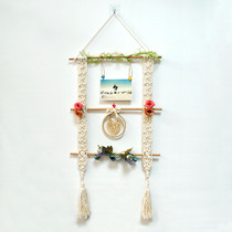 Hemp woven tapestry ins Wind clip photo wall hanging mesh mesh photo wall hanging tapestry decoration Northern Europe