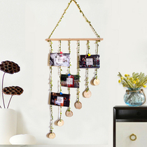 Nordic restaurant living room dormitory wall decorations literary wall hanging creative hemp rope clip photo wall