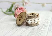 Wooden ring box personality retro creative forest wedding wooden ring stop pillow box bride ring ring ring pillow