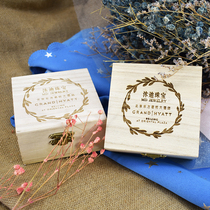 Wooden custom logo wedding Valentines Day engagement ring box to map custom jewelry box wedding ring box