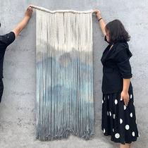 Custom Bohemia hand-woven dyed tapestry Nordic ins hanging cloth B & B decoration hanging cloth tassel tapestry