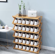 a shoe rack Shoe cabinet Simple door household dustproof economical folding storage rack into the door multi-layer shoe rack saves space