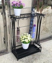 Lobby frame Fashion European commercial simple wrought iron hotel black umbrella Creative hotel water household shelf