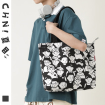 Natsume printed canvas bag letter printing large capacity canvas bag handbag shoulder bag students men and women