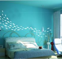 319 Fish Removable Wall Sticker Living Room TV Sofa Background Toilet Fashion Wall Sticker