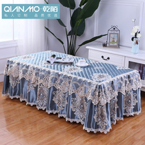Coffee table tablecloth Rectangular lace anti-hot Net red living room European fabric table mat anti-oil Round Table table table cloth cover