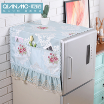 Double-door refrigerator dust cover towel Single door oil-proof home kitchen simple lace European universal cover towel