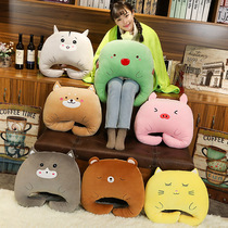 Cute little animal two-in-one nap pillow students lying pillow children lunch break pillow office pillow small blanket