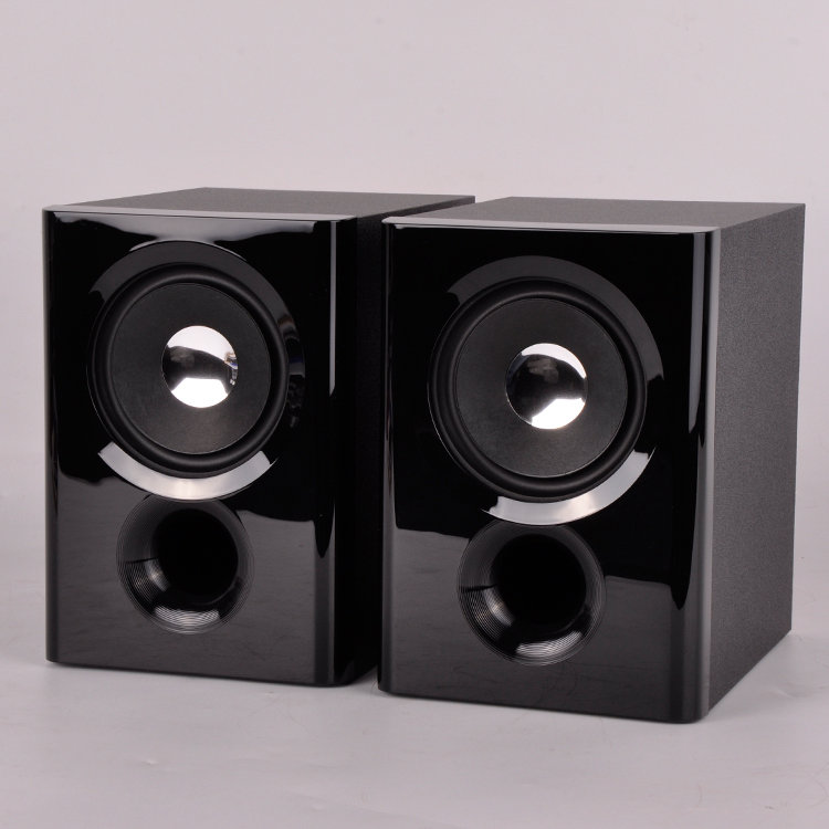 Philips Small Wooden 2 0 Passive Bookshelf Speakers Surround Home