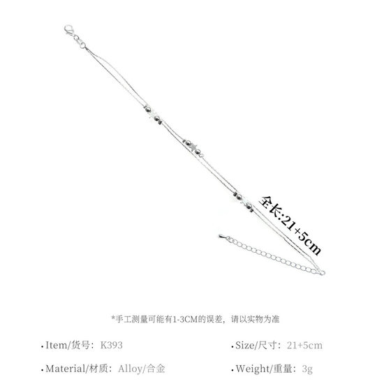 Norns Bohemian Beach Seaside Simple Star 5 포인트 스타 라운드 비드 더블 레이어 멀티 레이어 발 장식 로프 Norns Bohemian Beach Seaside Simple Star 5 포인트 스타 라운드 비드 더블 레이어 멀티 레이어 발 장식 로프