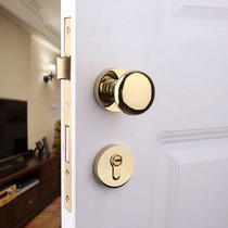 Taiwan Yibili American split lock Indoor door lock Simple light luxury Gold mute lock Bedroom wooden door lock