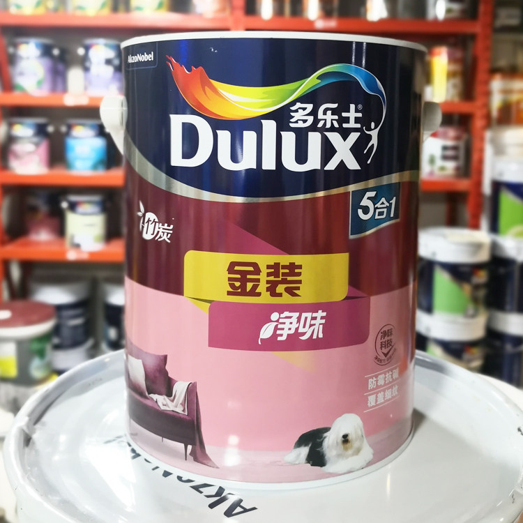 新包装多乐士竹炭金装净味5合1内墙乳胶漆18l