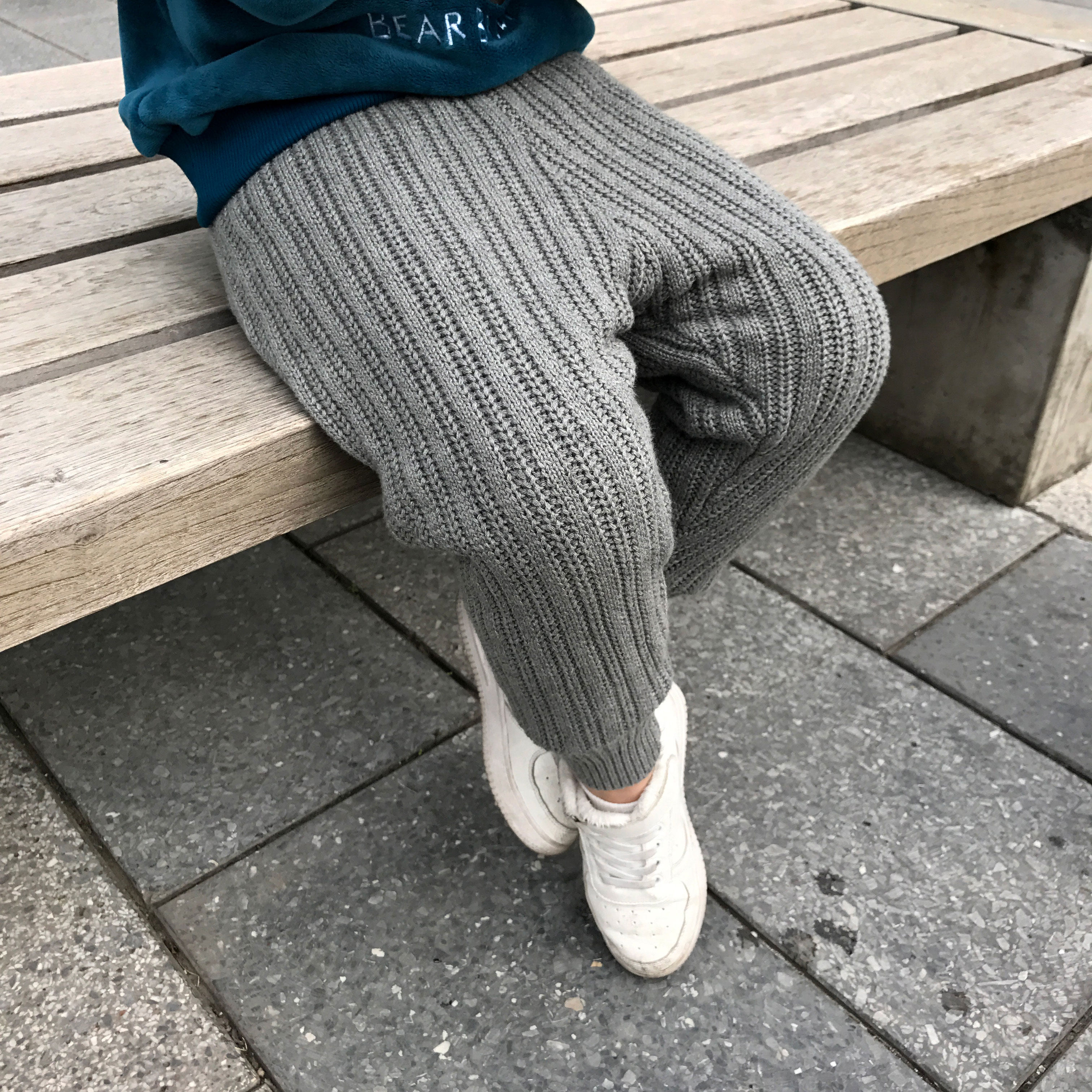 luson 儿童毛线裤2016冬装新款童装加绒加厚保暖针织裤男童棉裤