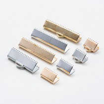 diy making jewelry material horse hole clip handmade glossy splint buckle silk buckle flat clip leather rope buckle