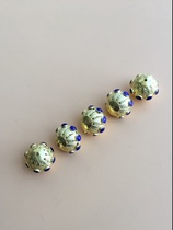 Manufacturer direct sales S925 silver enamel color amber wax green gold jade DlY necklace flower silk matching pearl