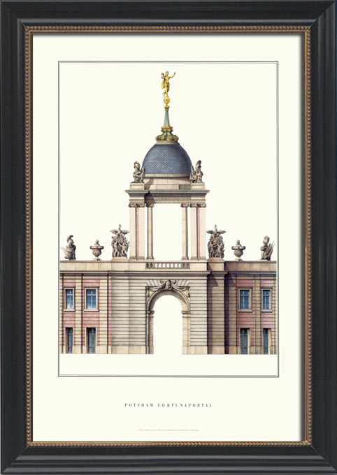 [美式经典建筑客厅三联组合画 沙发背景墙挂画现代简约有框实木画] 原