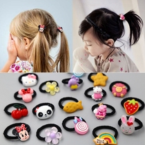 Childrens head rope tie hair leather band hair accessories cartoon acrylic girl Hairband baby headwear does not hurt hair rope