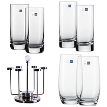Household glass cup set Germany imported Schott Schott crystal cup straight cup rotating cup holder set